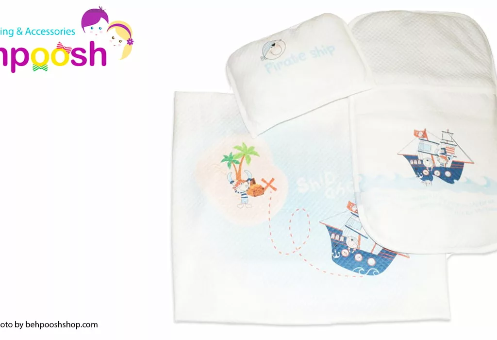 سرويس پتو بالش زيرانداز طرح Pirate Ship رزبرن RoseBorn