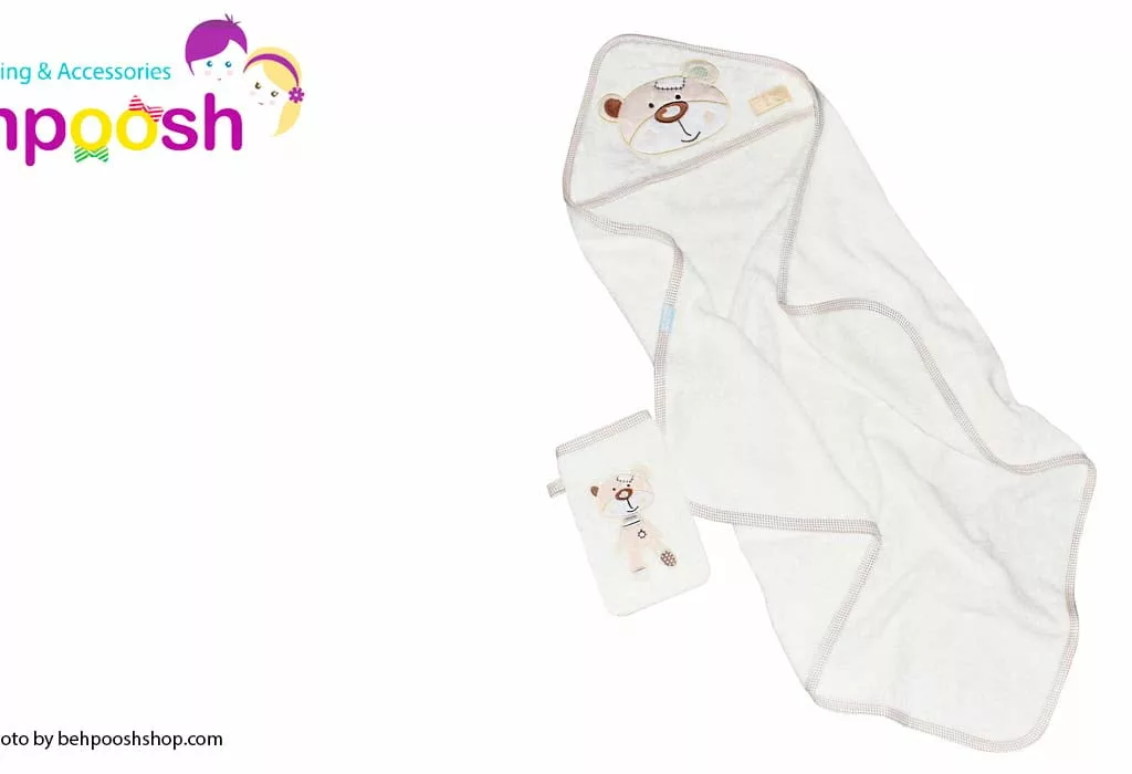 حوله 2تكه چهارگوش Little Bear خرس کوچولو رزبرن RoseBorn