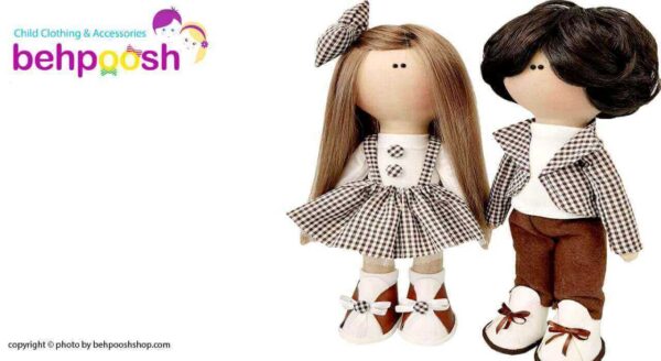 عروسک دخترانه روسی كت 4خانه بلوزشلوار 35سانت Rezvan