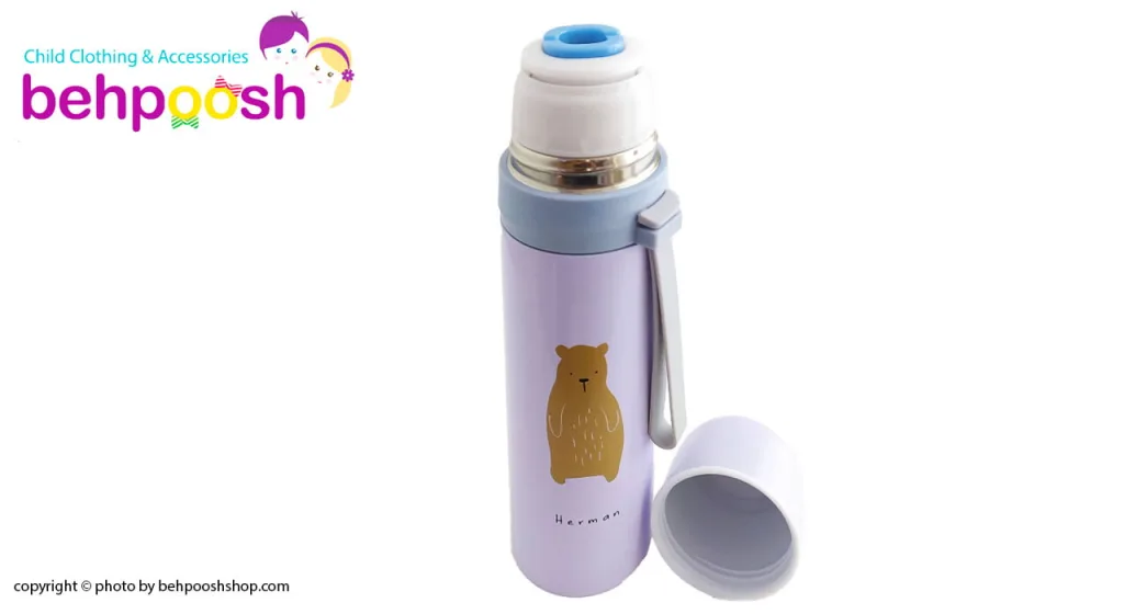 فلاسک کودک استیل درب پیچی 500ml كارتونی Cup.Cup