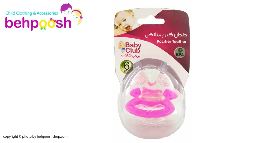 دندان گیر پستانک سیلیكونی طرح میكی Baby Club