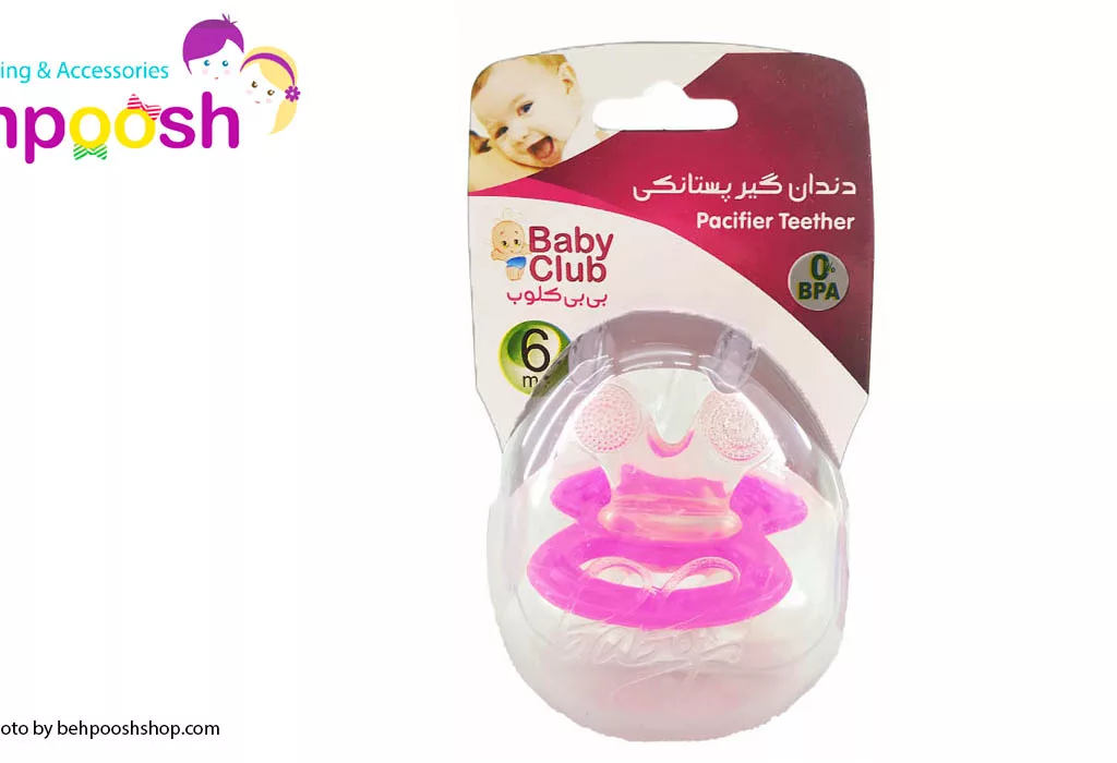دندان گیر پستانک سیلیكونی طرح میكی Baby Club