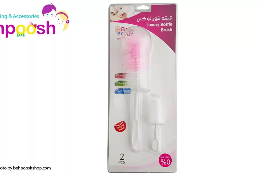 برس شیشه شور لوکس كوچک 2تايی دسته كوتاه گيره دار Baby Club