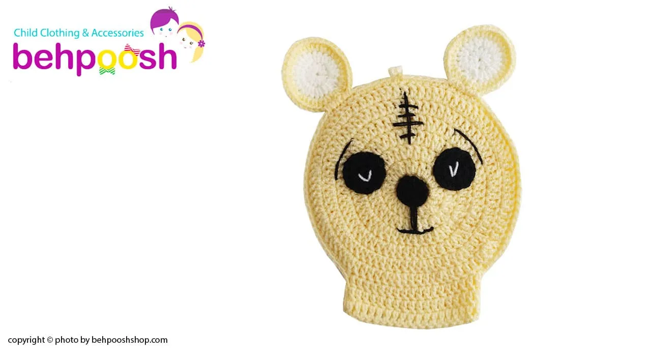 ليف حمام کودک عروسکی دست بافت طرح خرس Tanha