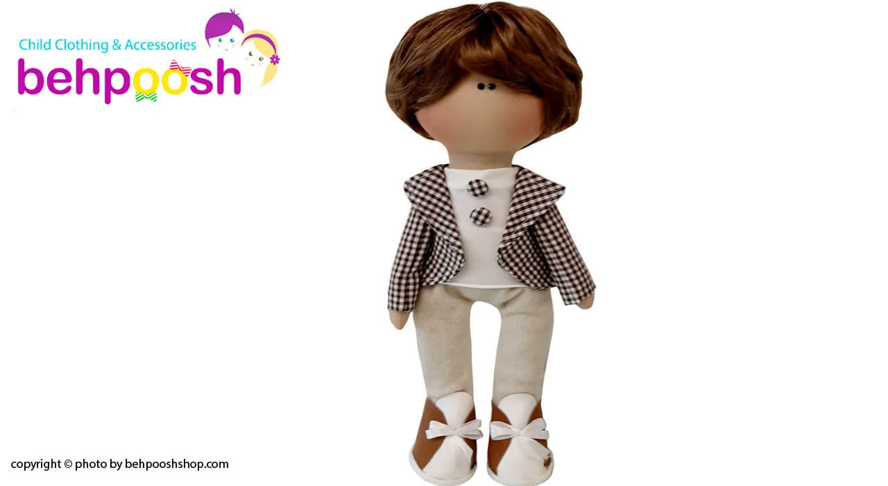 عروسک پسرانه روسی كت 4خانه بلوز 2دكمه Rezvan