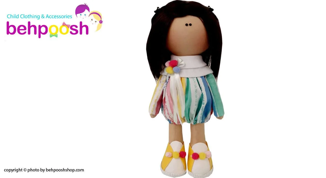 عروسک دخترانه روسی تونيك پيله دار شالدار موكوتاه رضوان