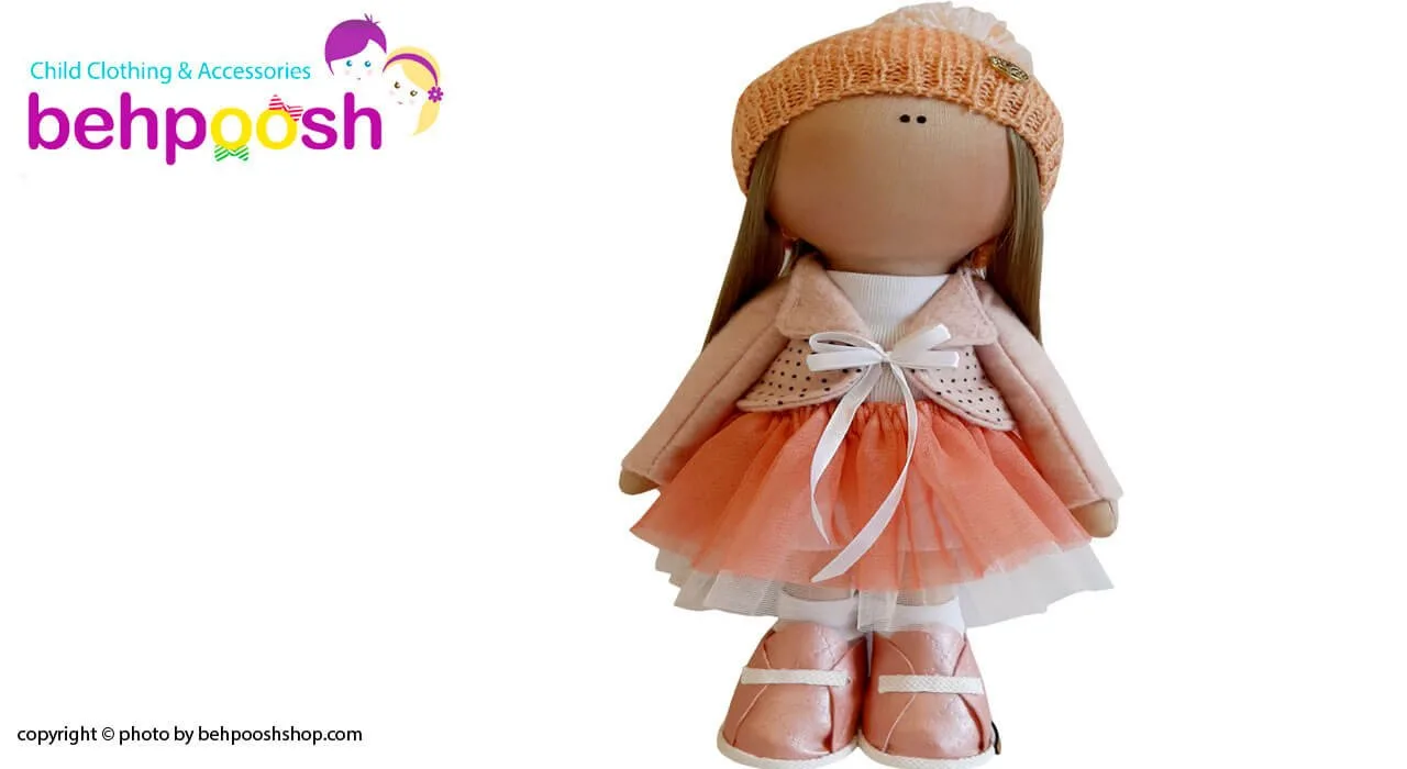 عروسک دخترانه روسی توری كت سارافون كلاه بافتدار Rezvan