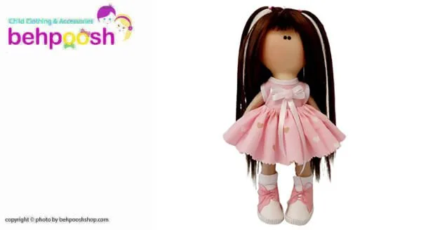 عروسک دخترانه روسی سارافون ريزقلب پاپيونی موبلند رضوان