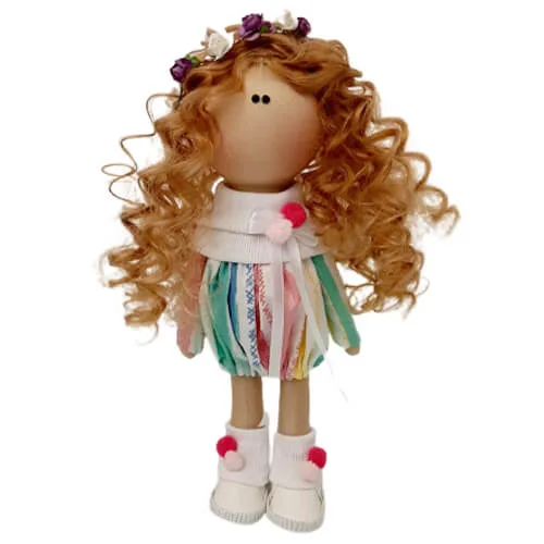 عروسك دخترانه روسي تونيك 2توپ تاج گلدار موبلندفر Rezvan