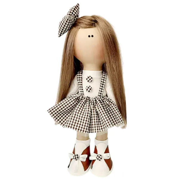 عروسک دخترانه روسی بلوزدامن 4خانه گيره پاپيوندار Rezvan