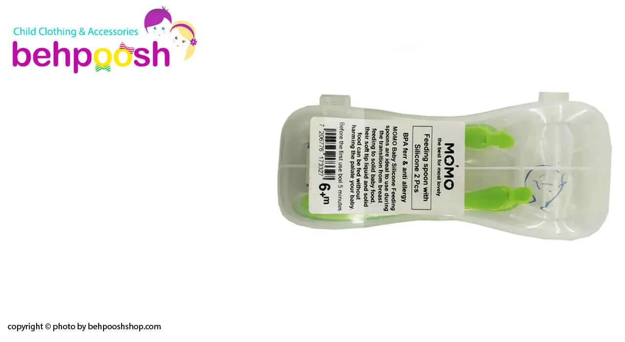 قاشق کودکانه سرسيليكونی ژله ای Momo