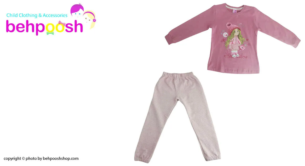 بلوز شلوار دخترانه نخی 4خانه چاپ دختر كيفدار TopTeen