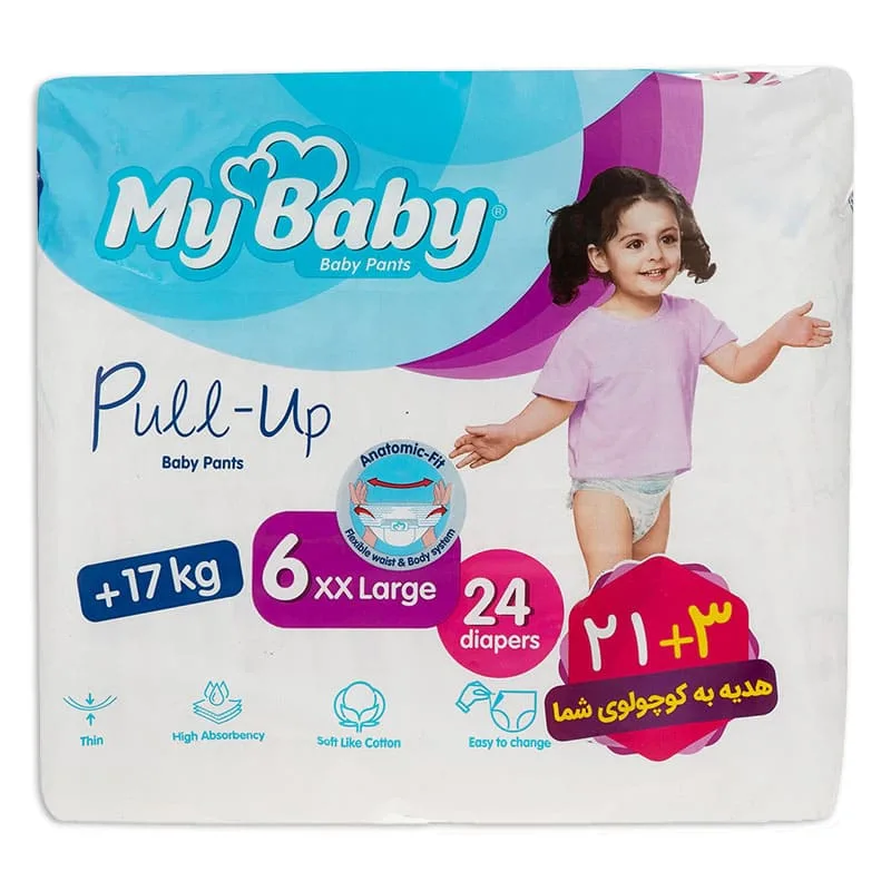 پوشک شورتی پول آپ 24 عددی سایز 6 مای بیبی My Baby