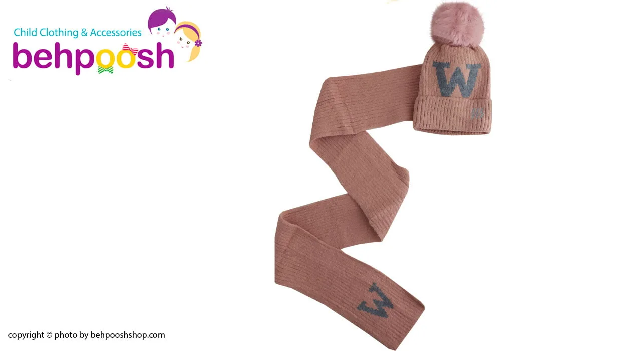 شال کلاه بچگانه بافتنی زمستانی موهر