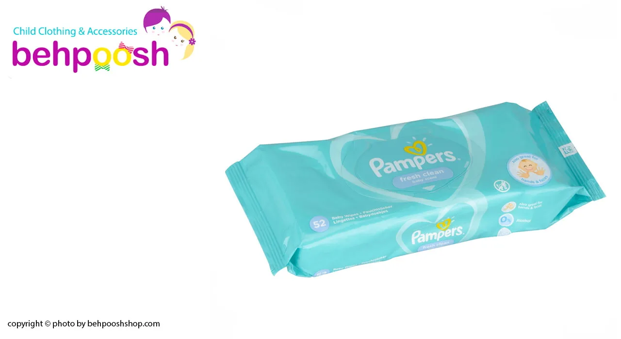 دستمال مرطوب معمولي 52عددي پمپرز Pampers