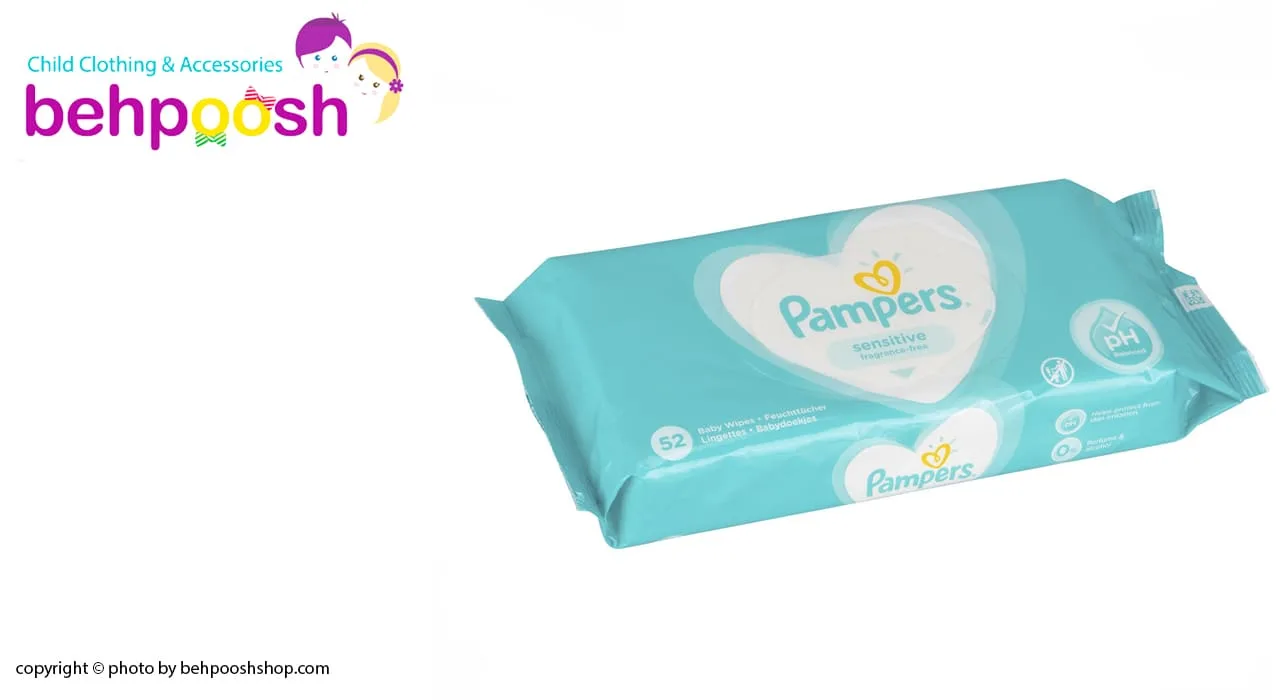 دستمال مرطوب ضدحساسيت 52 عددی پمپرز Pampers