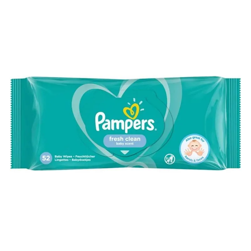 دستمال مرطوب معمولي 52عددي پمپرز Pampers