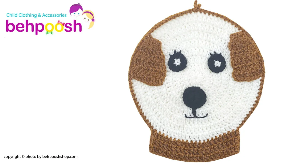 لیف حمام کودک دست بافت طرح سگ