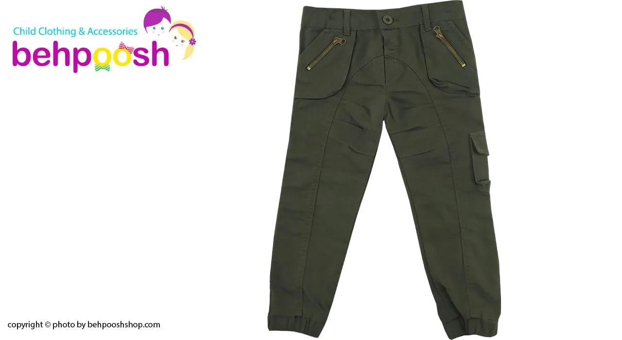 ست کاپشن و شلوار پسرانه طرح ارتشی