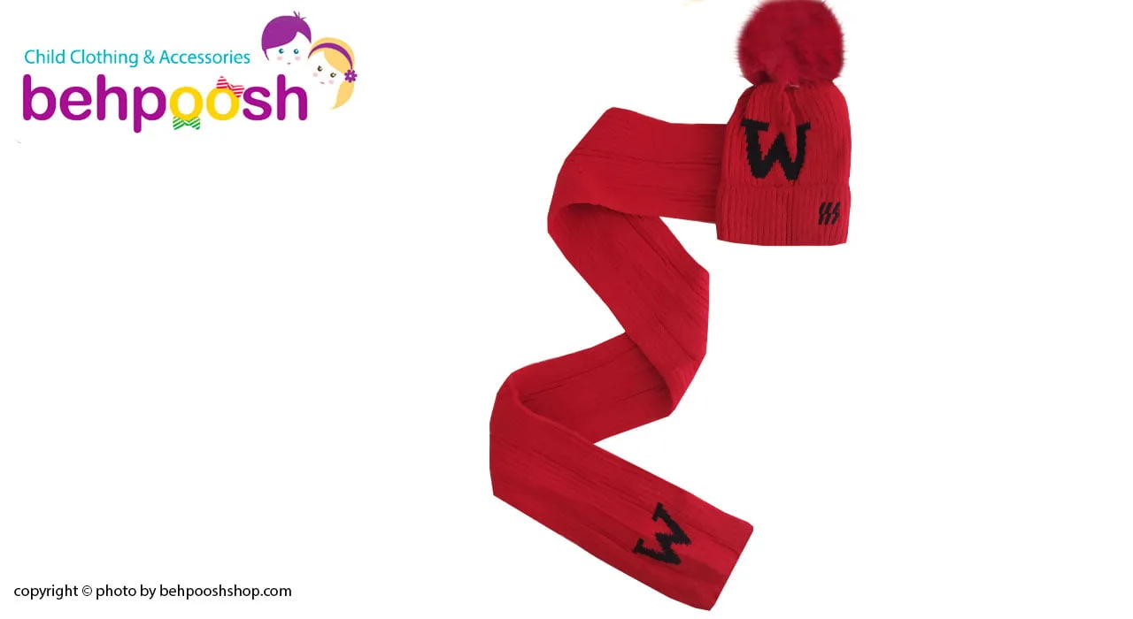 شال کلاه بچگانه بافتنی زمستانی موهر