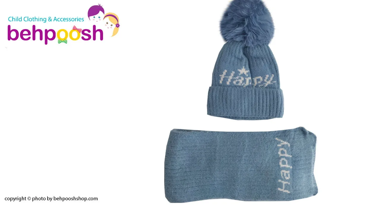 شال کلاه بافتنی بچگانه زمستانی لبه برگرد