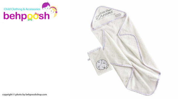 حوله 2تكه 4گوش طرح رويای خرس كوچولو رزبرن Rose Born