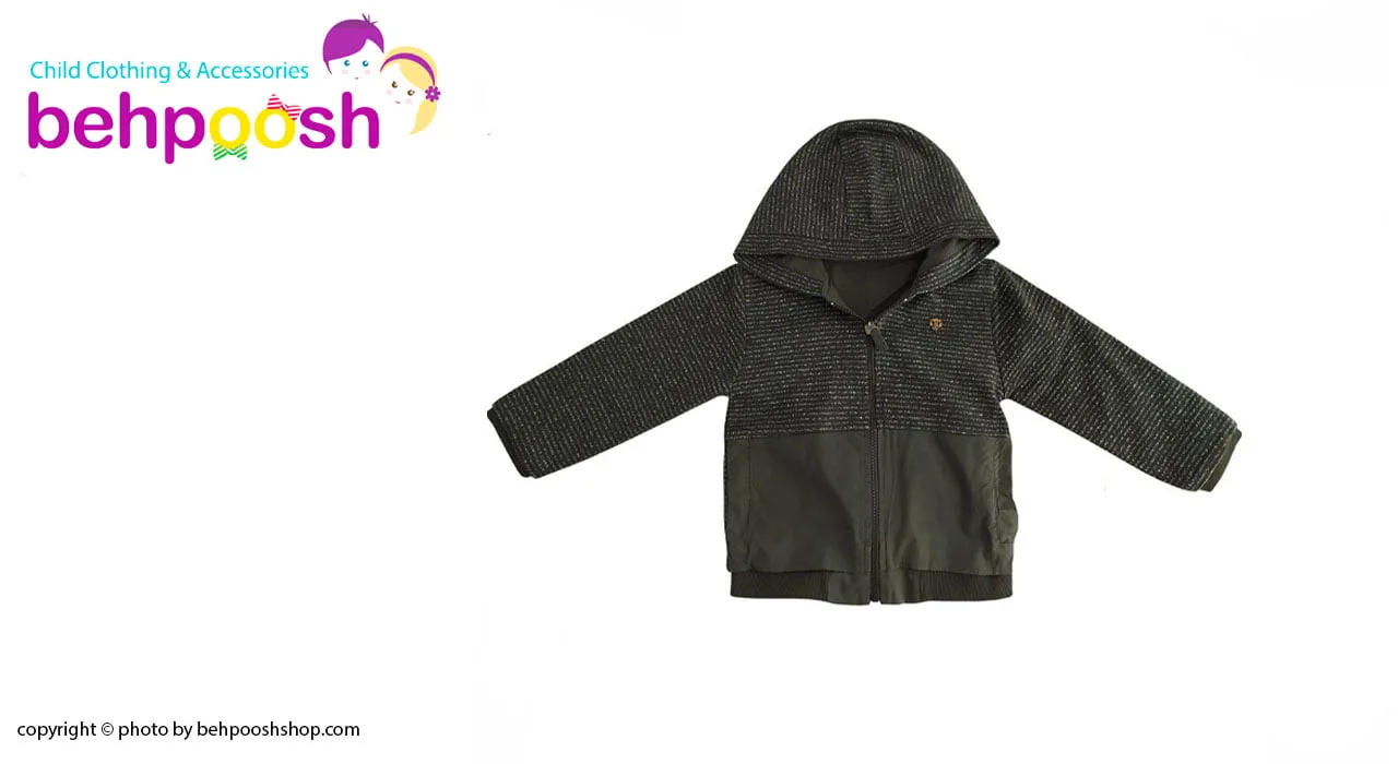 ست سویشرت کلاهدار راه راه و شلوار پسرانه