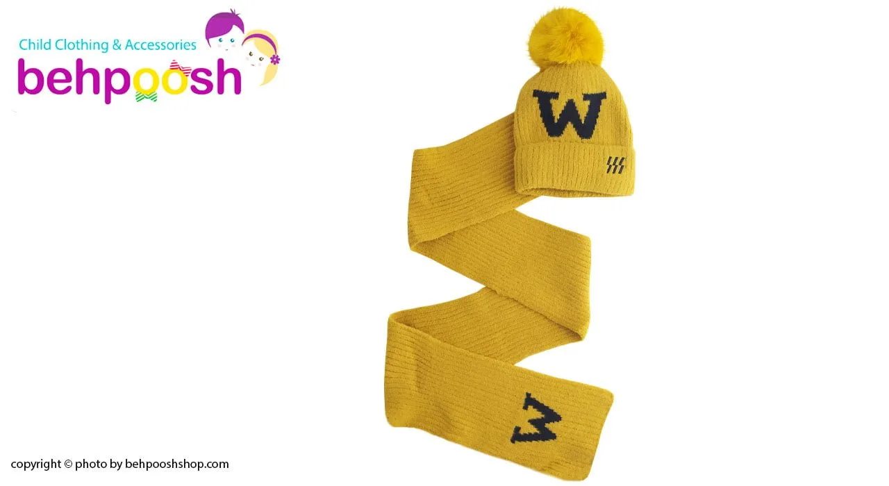 شال کلاه بچگانه بافتنی زمستانی موهر