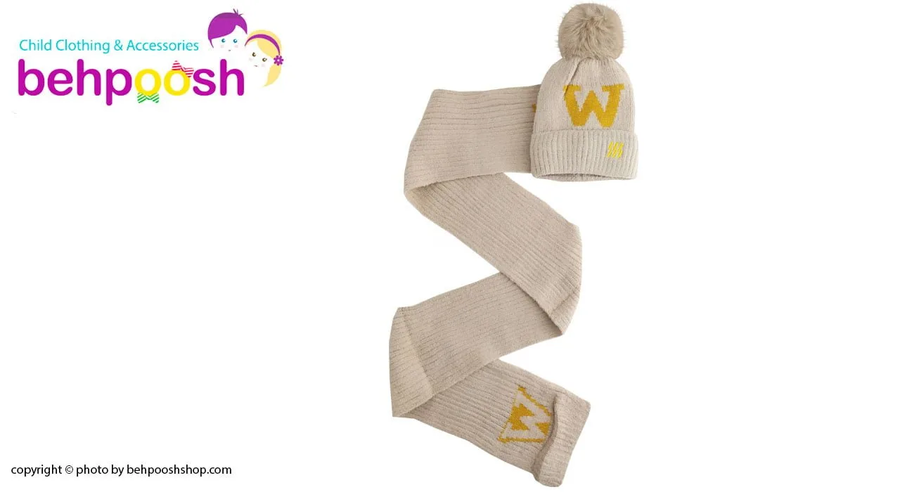 کلاه بچگانه ریزبافت زمستانی پاپیون دار