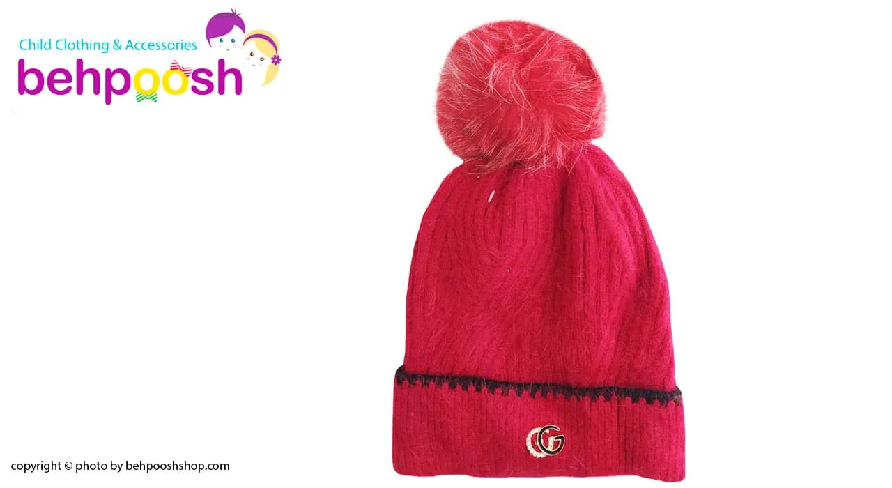 کلاه بچگانه بافت درشت کرکی زمستانی