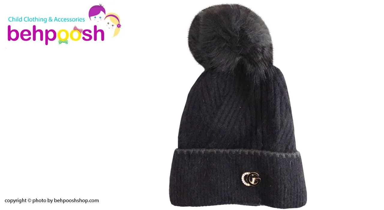 کلاه بچگانه بافت درشت کرکی زمستانی