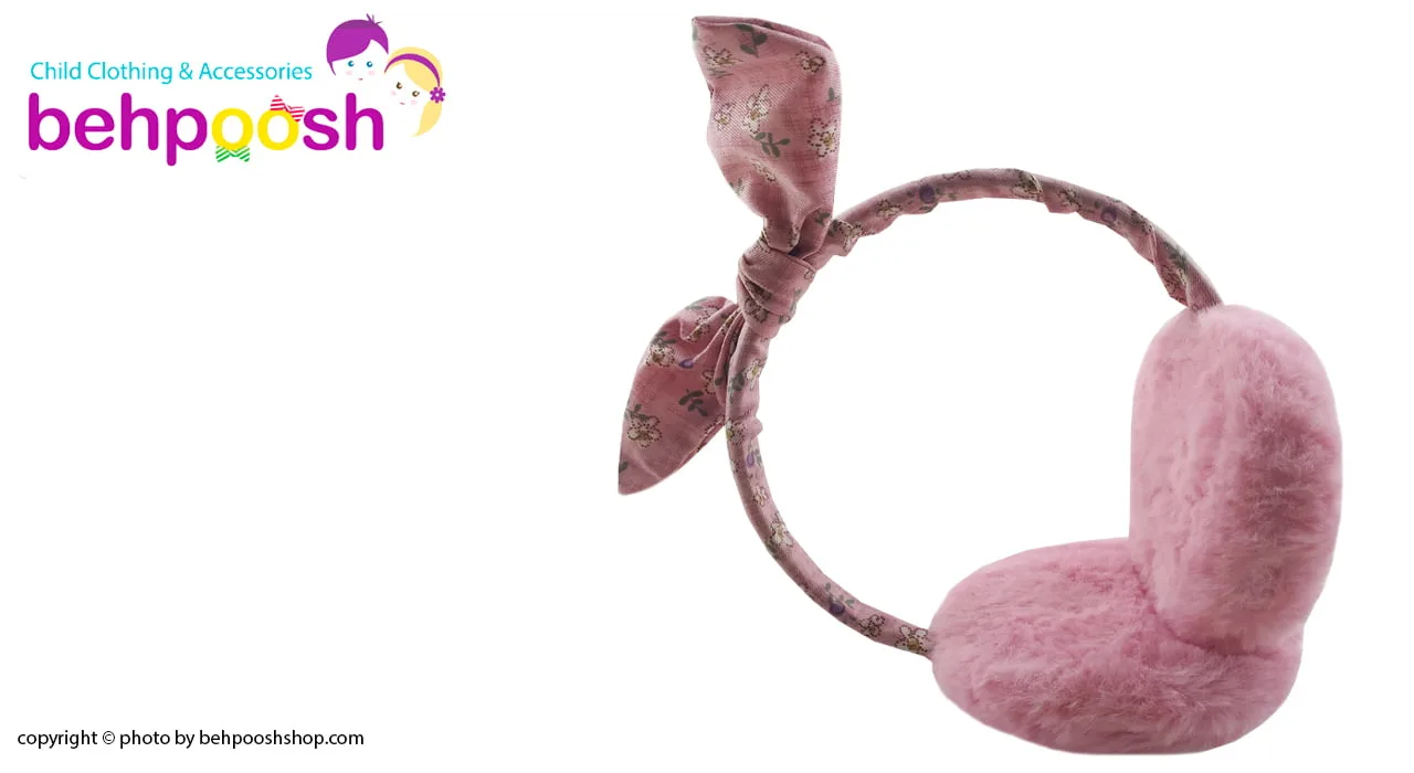 گوش گیر زمستانی دخترانه طرح پاپیون گل دار