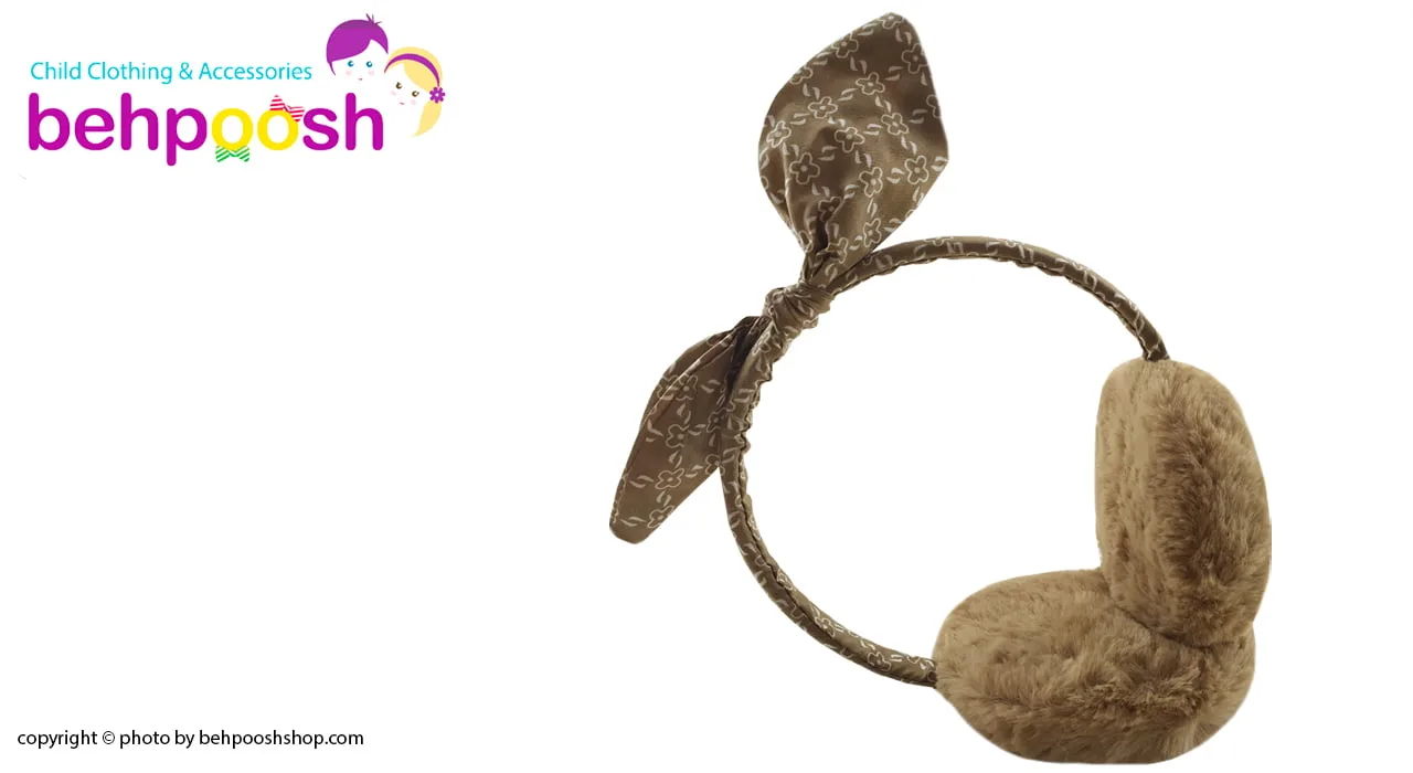 گوش گیر زمستانی دخترانه طرح پاپیون گل دار