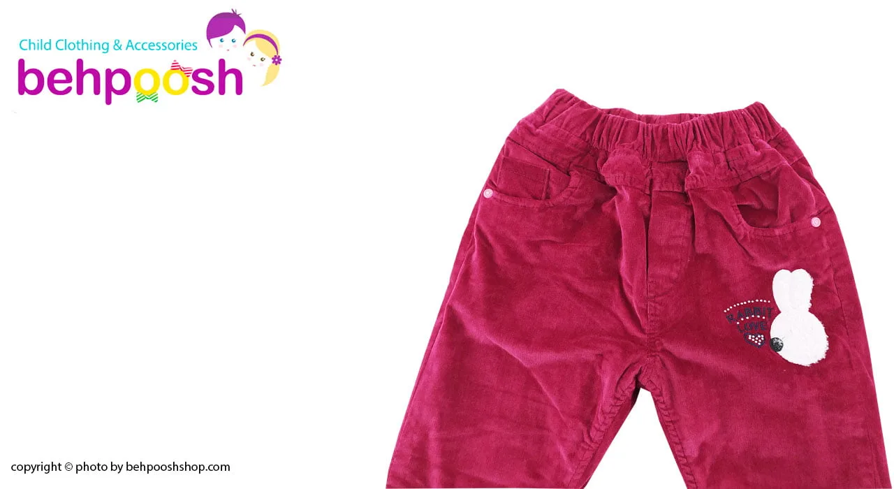 شلوار بچگانه مخمل توکرکی 5 تا 8 سال دخترانه