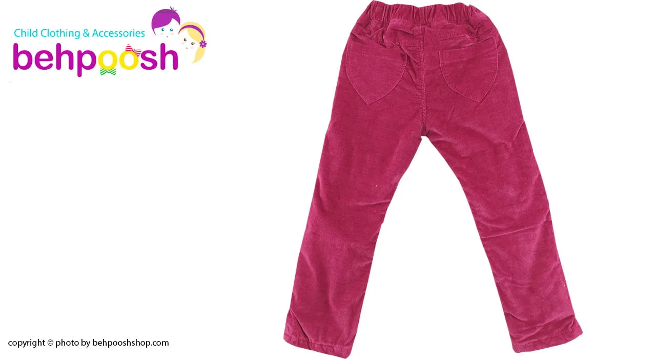 شلوار دخترانه مخمل توکرکی خرگوش 2 تا 5 سال