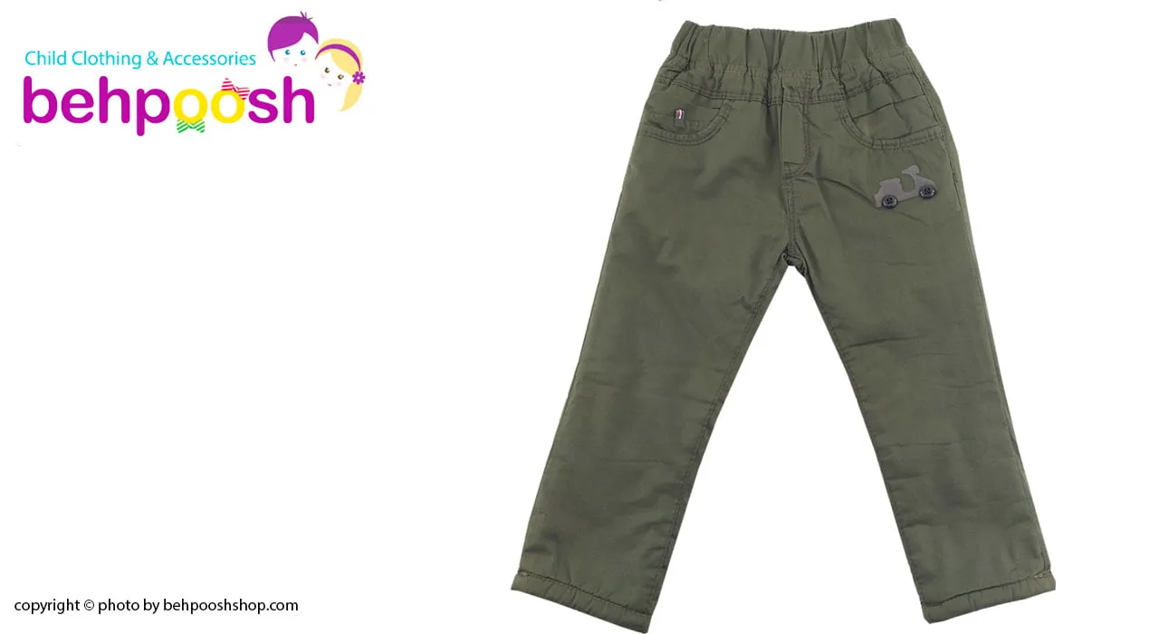 شلوار کتان پسرانه توکرکی طرح موتور 5 تا 8 سال design