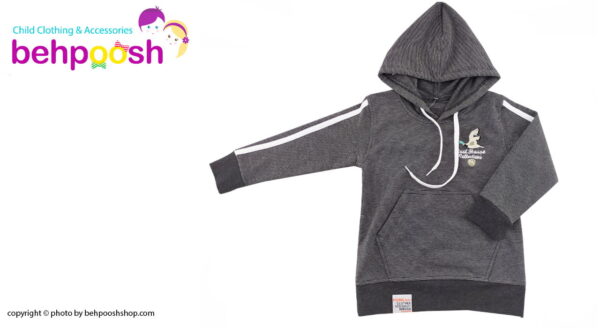 ست سویشرت کلاهدار و شلوار پسرانه طرح راه راه