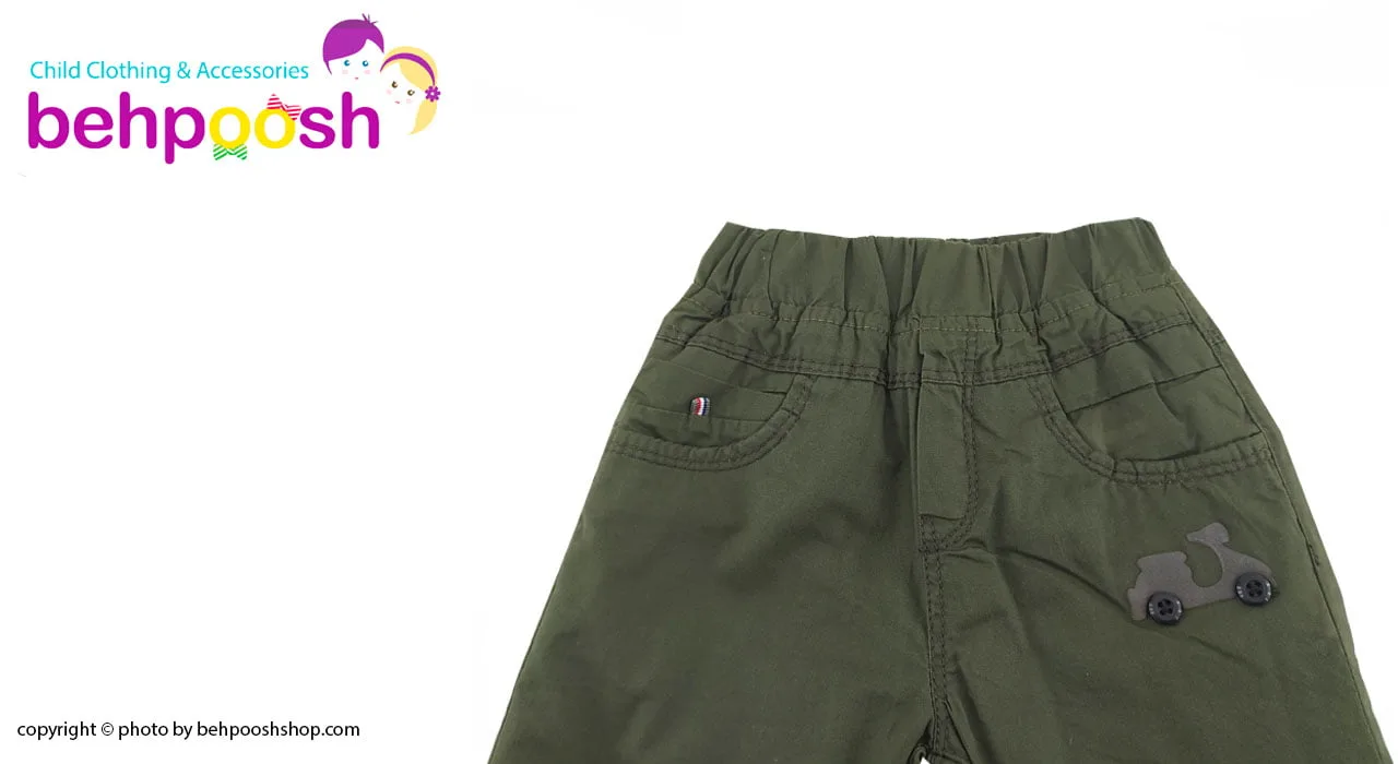 شلوار کتان پسرانه توکرکی طرح موتور 5 تا 8 سال design