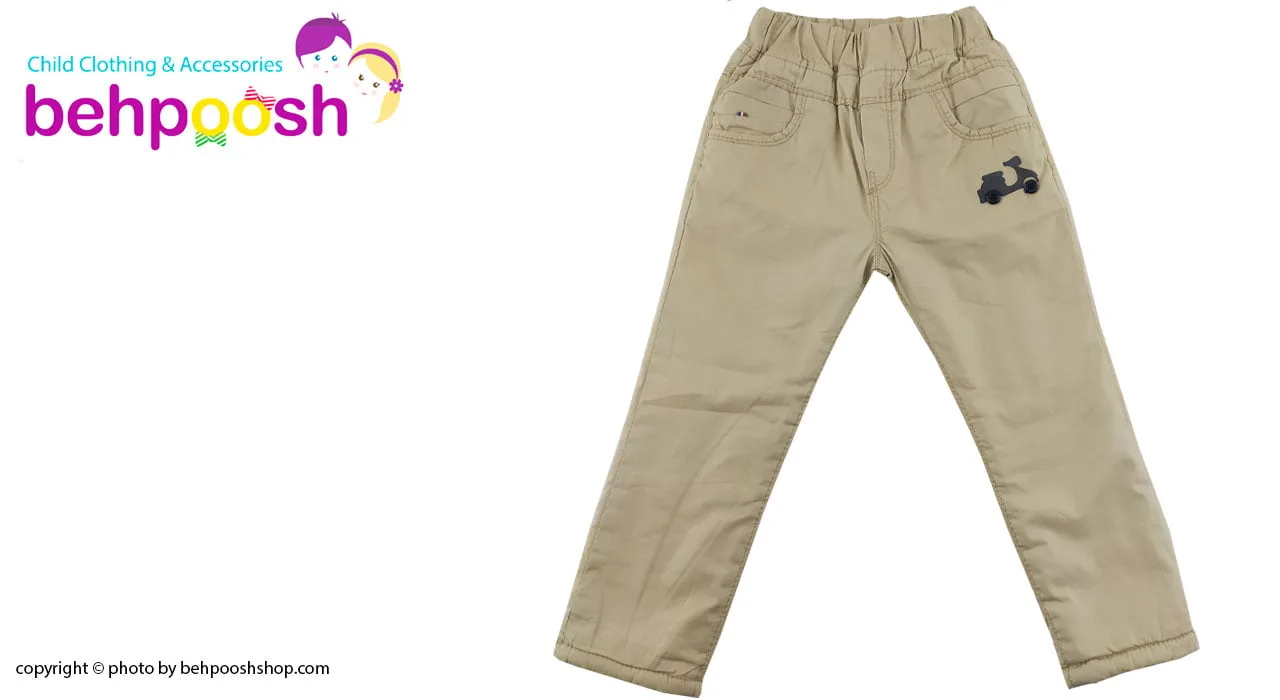 شلوار کتان پسرانه توکرکی طرح موتور 2 تا 5 سال design