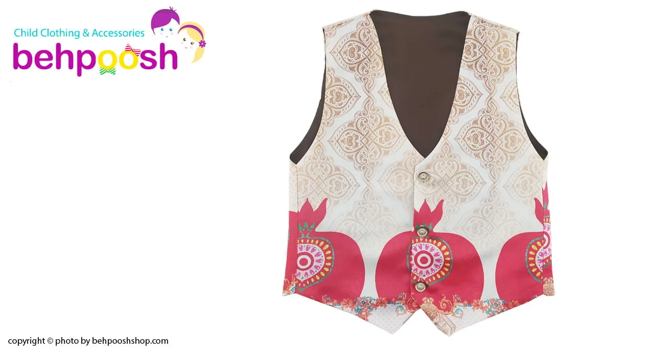 جلیقه بچگانه طرح انار مینیاتوری ویژه یلدا