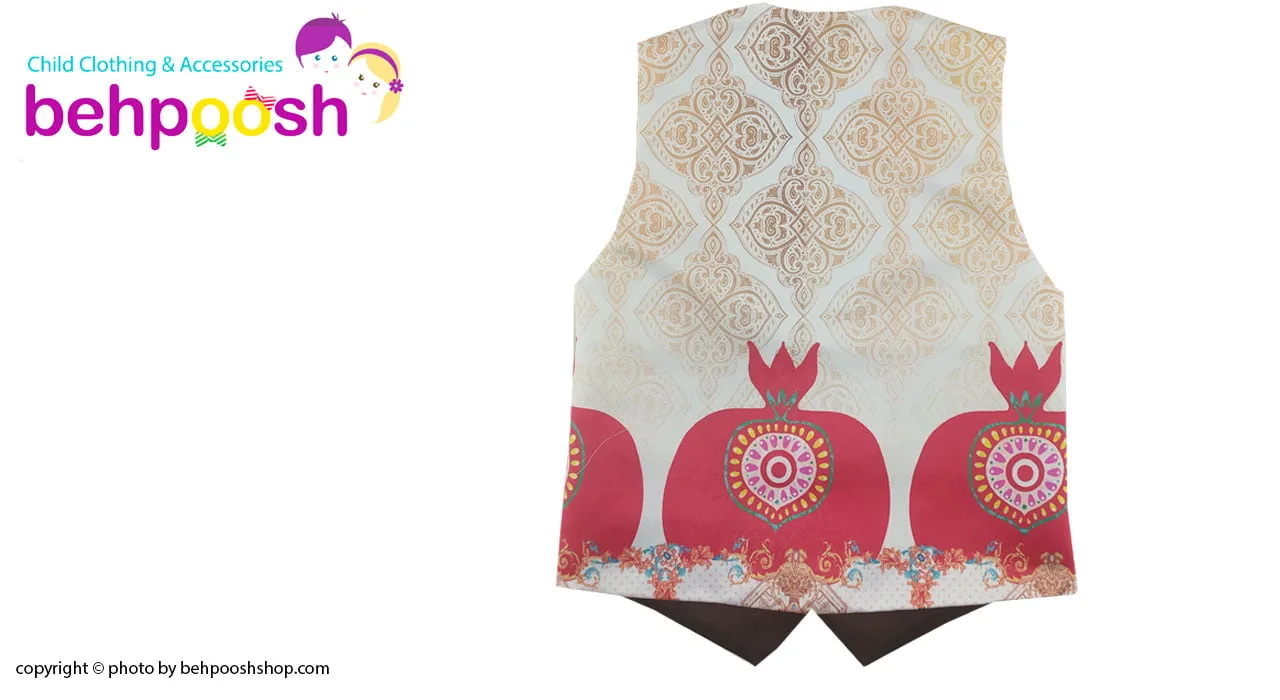 جلیقه بچگانه طرح انار مینیاتوری ویژه یلدا