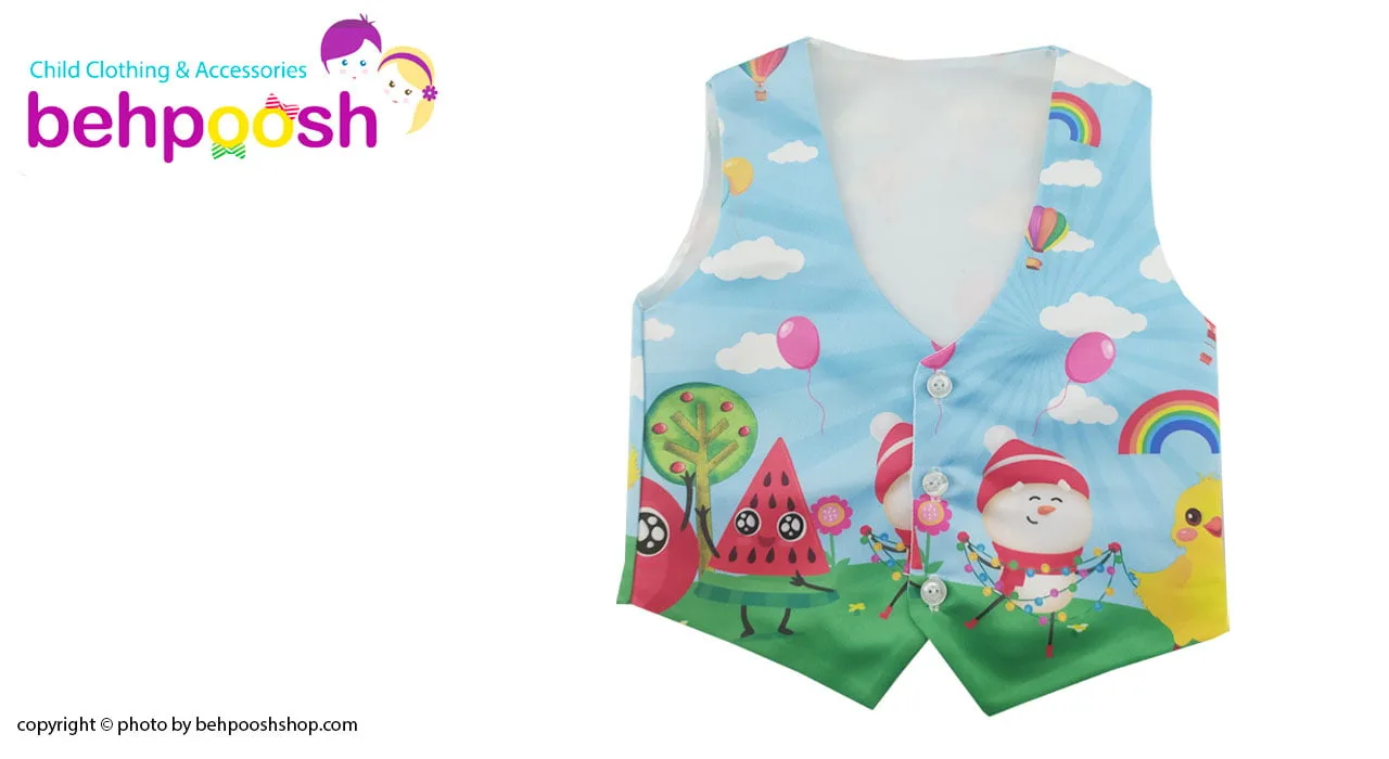 جلیقه آستردار بچگانه طرح عروسکی ویژه یلدا