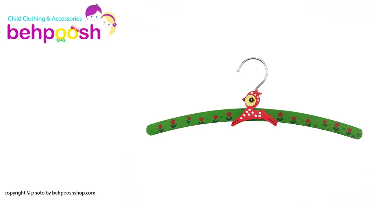 چوب لباسی چوبی طرح کارتونی تکی