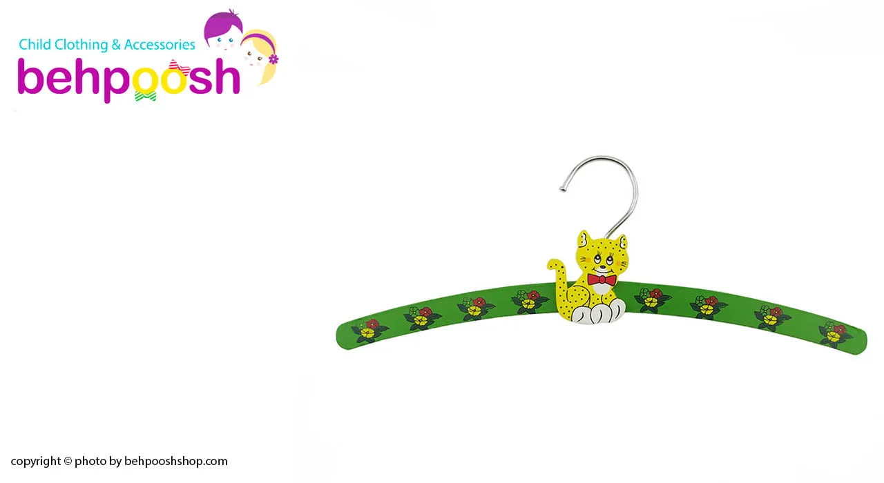 چوب لباسی چوبی طرح کارتونی تکی