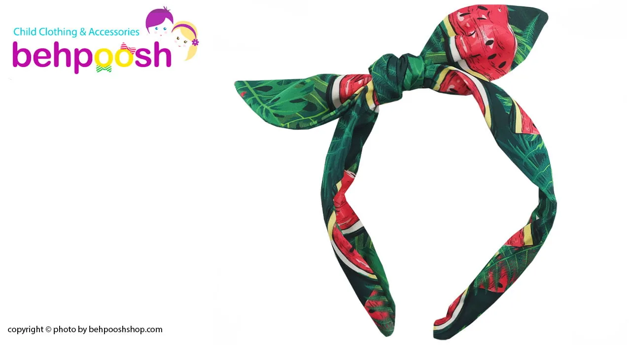 تل سر دخترانه پاپیون دار هندوانه ویژه یلدا