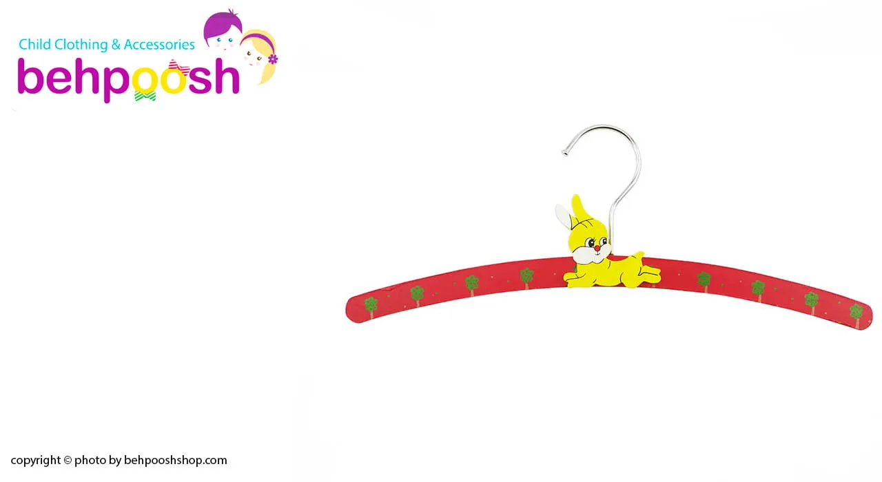 چوب لباسی چوبی طرح کارتونی تکی