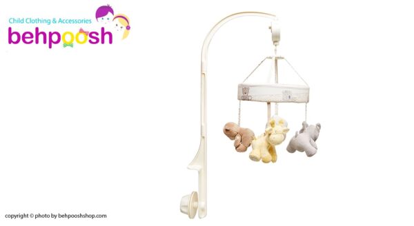 آویز تخت پولیشی عروسكی فیل خرس زرافه Baby4Life