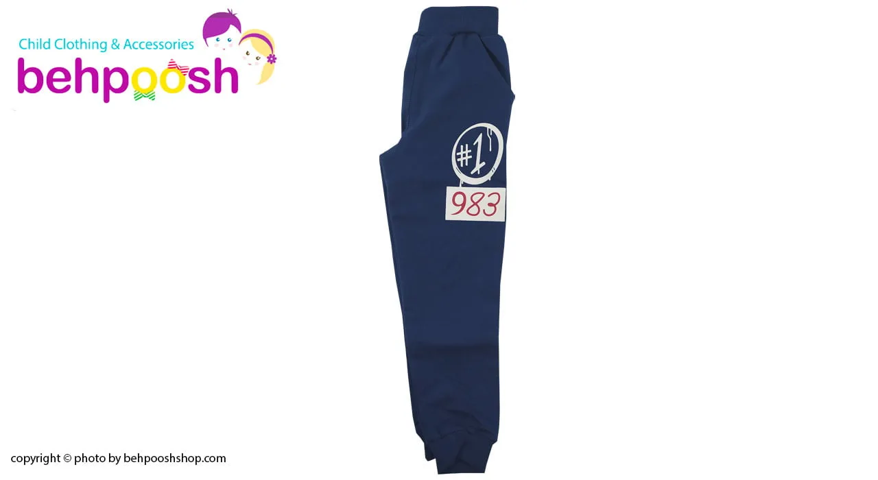 شلوار راحتی پسرانه آبی 2 تا 6 سال