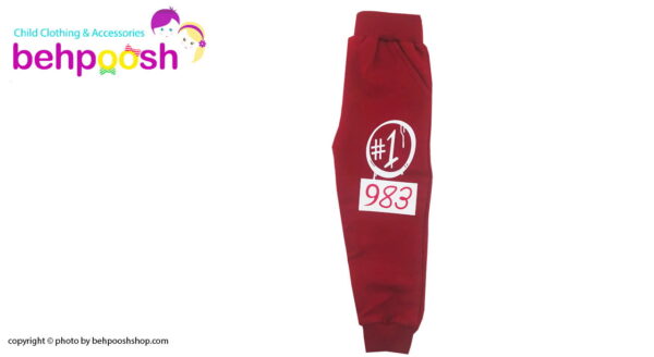 شلوار راحتی پسرانه زرشکی 2 تا 6 سال