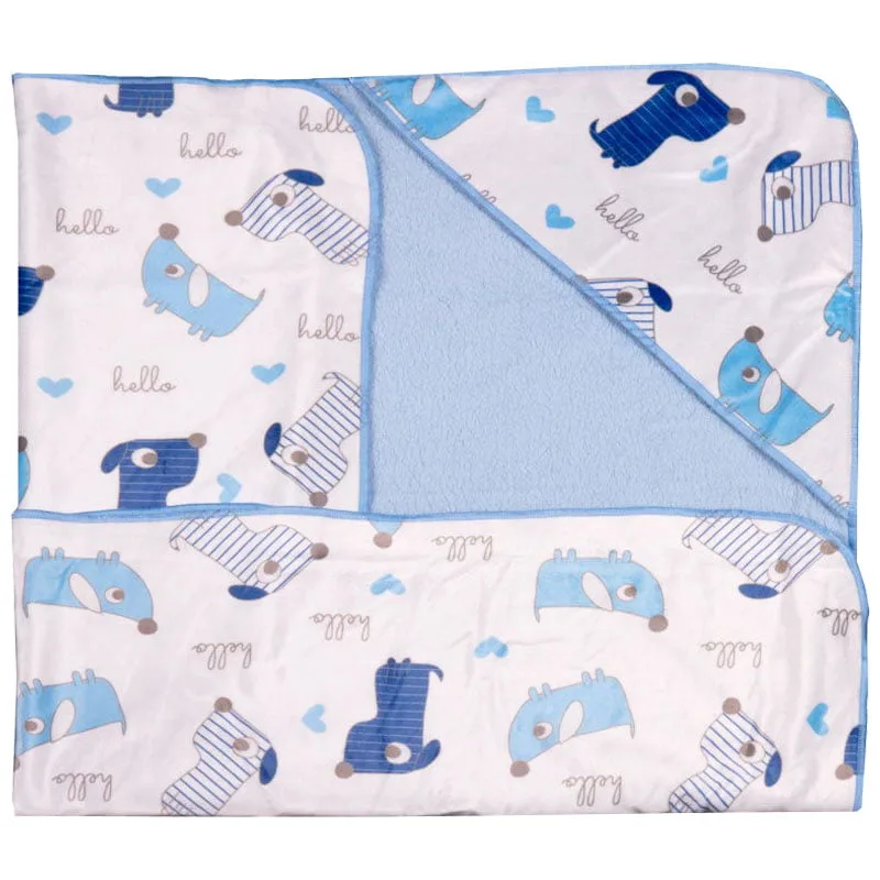 پتو دورپیچ کلاه دار طرح سگ و قلب رز برن RoseBorn